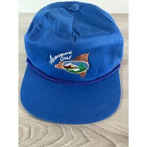 Vintage Adirondack Golf Snapback Hat Rope Trucker Cap 80s 90s New York Souvenir